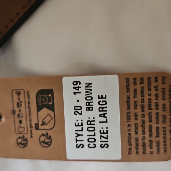 Genicci Brown Beaded Women's Belt.  Women's large - Picture 4 of 4